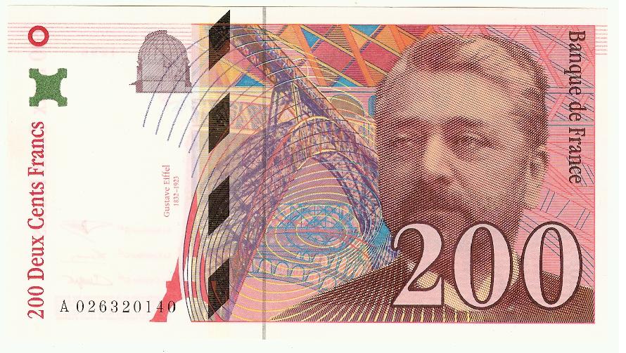 200 Francs (Eiffel) 1996 New